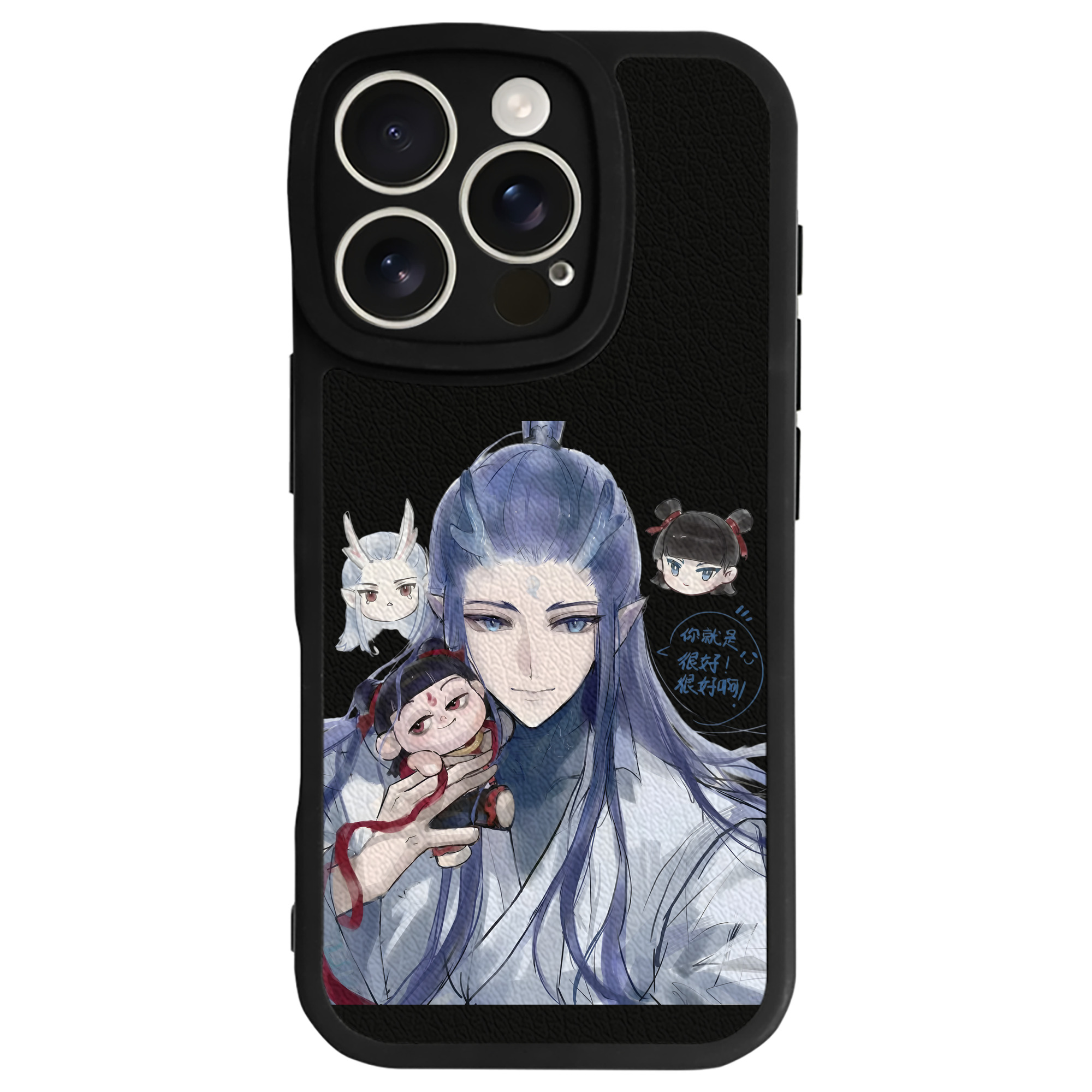 （画像用） Ne Zha 2 ナタ 魔童の大暴れ 【iPhone 16シリーズ対応】シリコンスマホケース（レザー調） 材質：シリコン